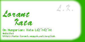 lorant kata business card